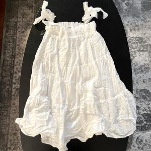 Aviana Ruffle Midi Dress - White